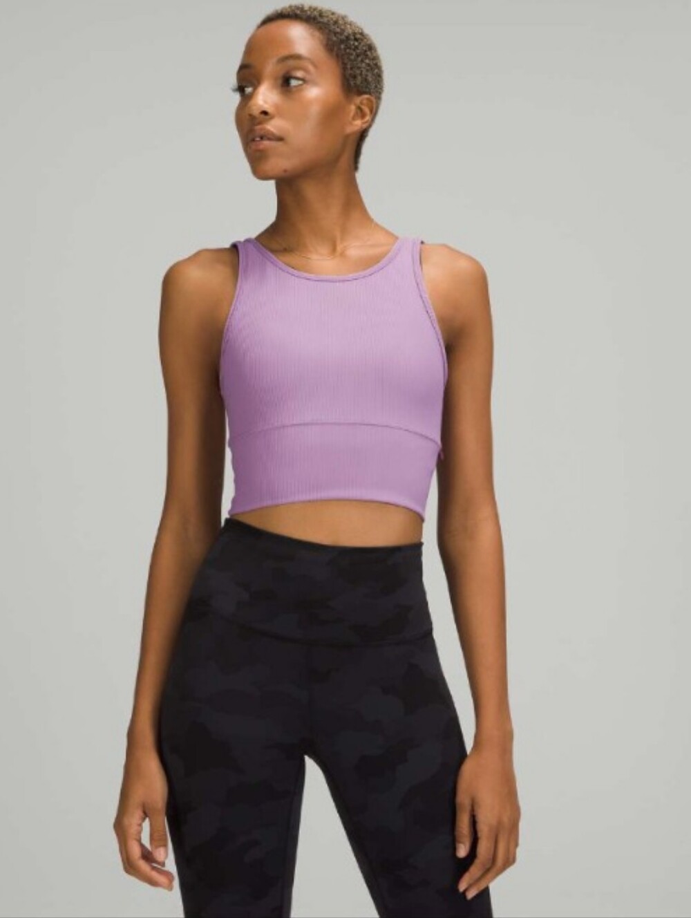 lululemon athletica Ribbed Power Tank — Wisteria Purple